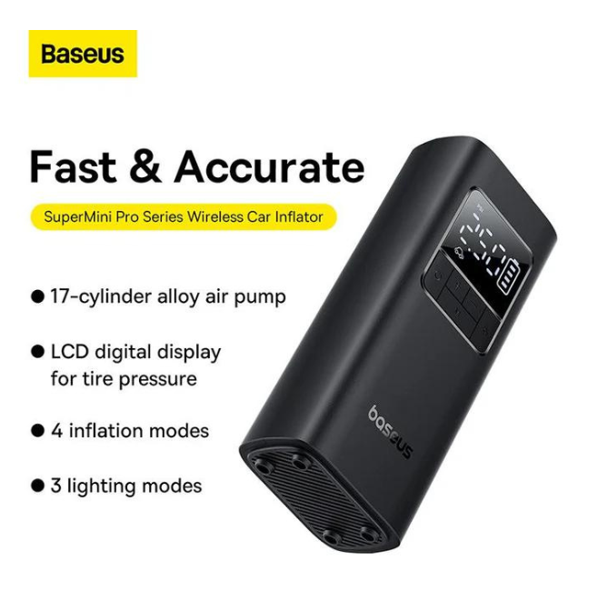 منفاخ سيارة لاسلكي سوبر ميني Baseus supermini pro INSTIRES